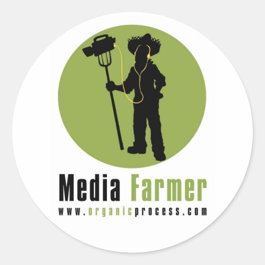 Rond Sticker pour le fabricant de médias (Devant)