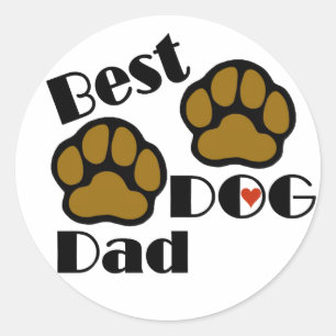 Rond Sticker pour le meilleur chien papa