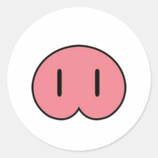Rond Sticker pour le museau de porc