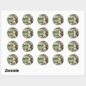 Rond Sticker pour le nom ZACH (Feuille)