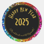 Rond Sticker pour le Nouvel An (Devant)