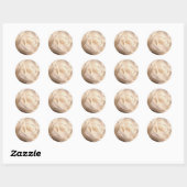 Rond Sticker pour le phoque blanc de mariage d'invitati (Feuille)