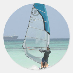 Rond Sticker pour le plaisir de la planche à voile