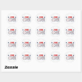 Rond Sticker pour le premier anniversaire de baseball (Feuille)