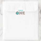 Rond Sticker pour le premier anniversaire de Donut (Sac)