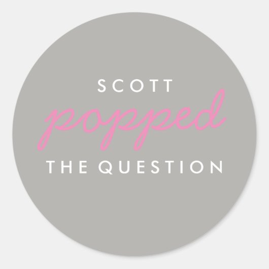 Rond Sticker pour le sac de bienvenue Popcorn à la ques (Devant)