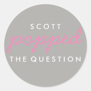 Rond Sticker pour le sac de bienvenue Popcorn à la ques