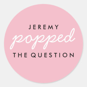 Rond Sticker pour le sac de bienvenue Popcorn à la ques