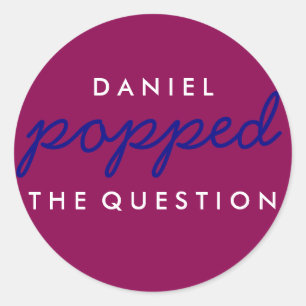 Rond Sticker pour le sac de bienvenue Popcorn à la ques