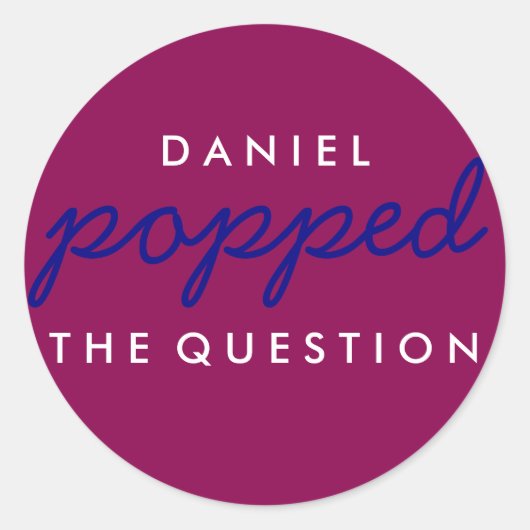 Rond Sticker pour le sac de bienvenue Popcorn à la ques (Devant)