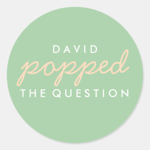 Rond Sticker pour le sac de bienvenue Popcorn à la ques