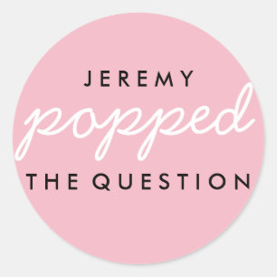 Rond Sticker pour le sac de bienvenue Popcorn à la ques