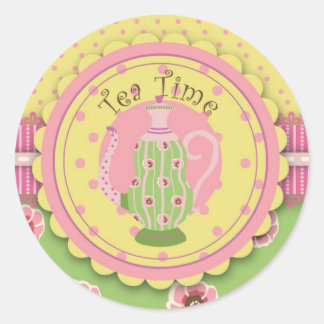 Rond Sticker pour le service de thé