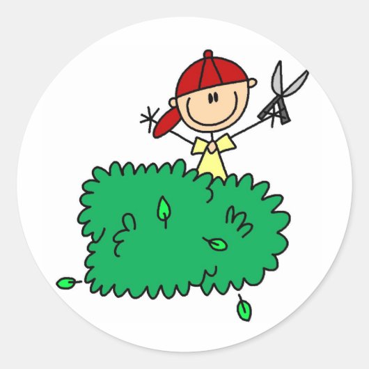 Rond Sticker pour le travail de jardin (Devant)