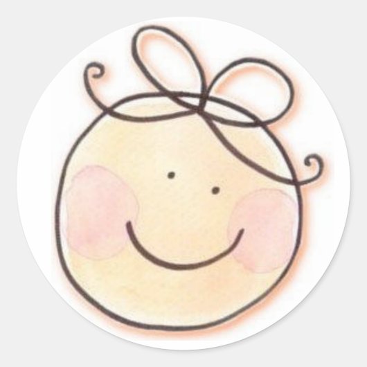 Rond Sticker pour le visage de bébé (Devant)