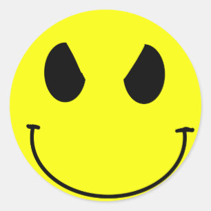 Rond Sticker pour le visage malin