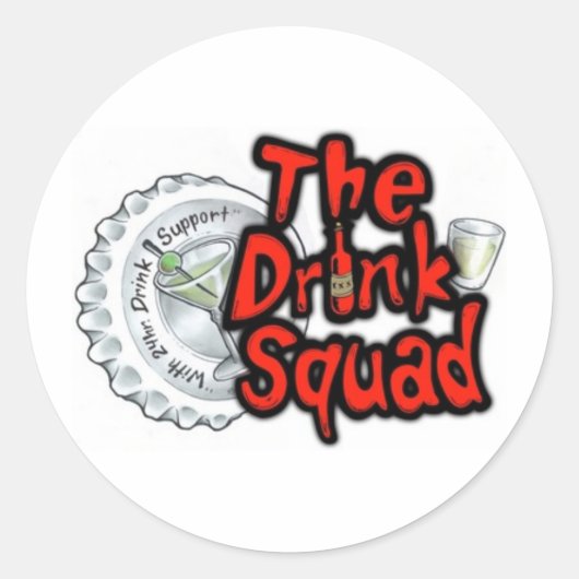 Rond Sticker pour l'équipe de boisson (Devant)