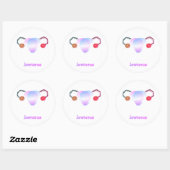 Rond Sticker pour les bijoux trans (Feuille)