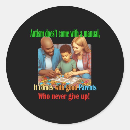 Rond Sticker pour les bons parents (Devant)