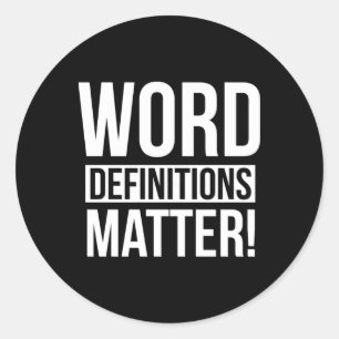 Rond Sticker pour les définitions de mots
