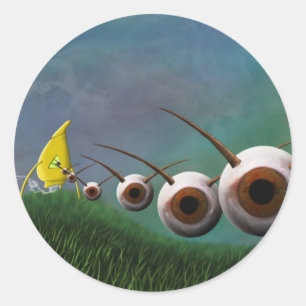 Rond Sticker pour les envahisseurs oculaires