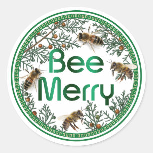 Rond Sticker pour les fêtes d'abeille