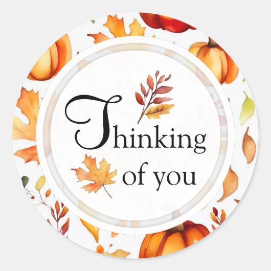 Rond Sticker pour les feuilles automnales (Devant)