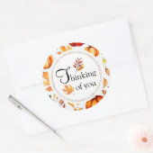 Rond Sticker pour les feuilles automnales (Enveloppe)