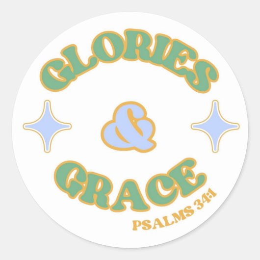 Rond Sticker pour les gloires et grâce, Sticker pour le (Devant)