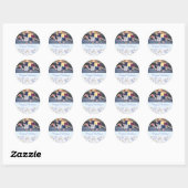 Rond Sticker pour les lacs de neige (Feuille)