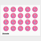 Rond Sticker pour les Mariages d'été (Feuille)