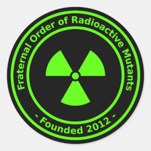 Rond Sticker pour les mutants radioactifs