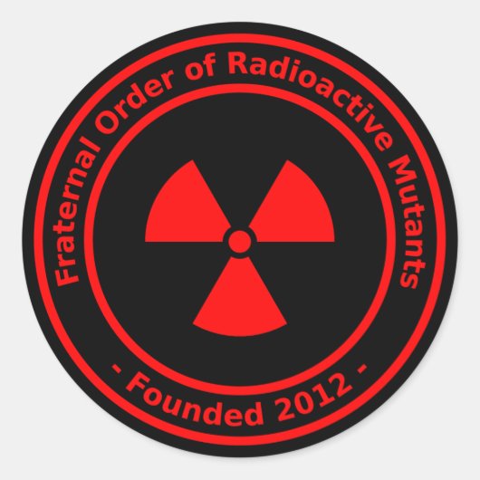 Rond Sticker pour les mutants radioactifs (rouge) (Devant)