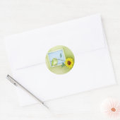 Rond Sticker pour les oiseaux de tournesol (Enveloppe)