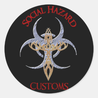 Rond Sticker pour les risques sociaux