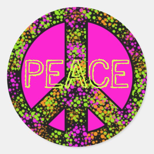 Rond Sticker pour les signes de paix (Devant)