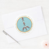 Rond Sticker pour les singes de la paix (Enveloppe)