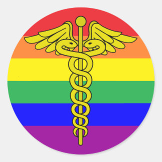 Rond Sticker pour les soins de santé LGBTQ