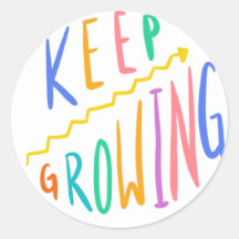 Sticker pour l'état d'esprit de croissance "Contin