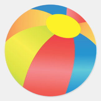Rond Sticker pour l'été du Beach Ball