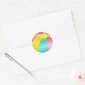 Rond Sticker pour l'été du Beach Ball (Enveloppe)