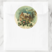 Rond Sticker pour l'heure de Noël (Sac)