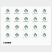 Rond Sticker pour logo Simple Earth Media (Feuille)
