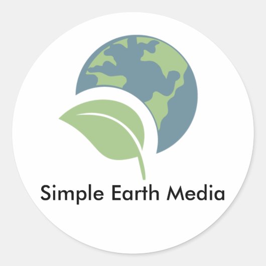 Rond Sticker pour logo Simple Earth Media (Devant)