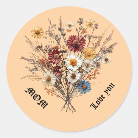 Rond Sticker pour maman (Devant)