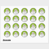Rond Sticker pour maman d'Halloween (Feuille)