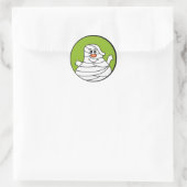 Rond Sticker pour maman d'Halloween (Sac)
