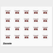 Rond Sticker pour maman Goldendoodle (Feuille)