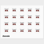 Rond Sticker pour maman Hovawart (Feuille)