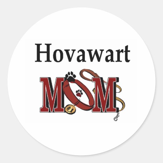 Rond Sticker pour maman Hovawart (Devant)